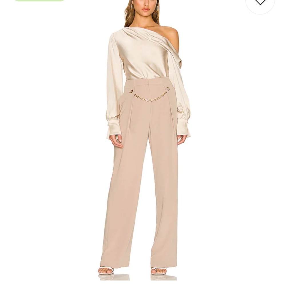 Alice One Shoulder Top in Champagne| Jonathan Simkhai